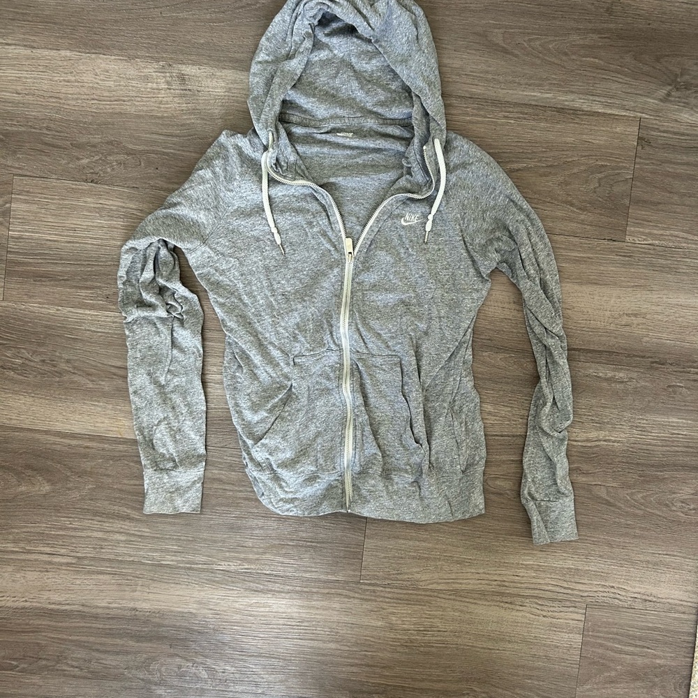 Nike Gray Zip-Up Hoodie